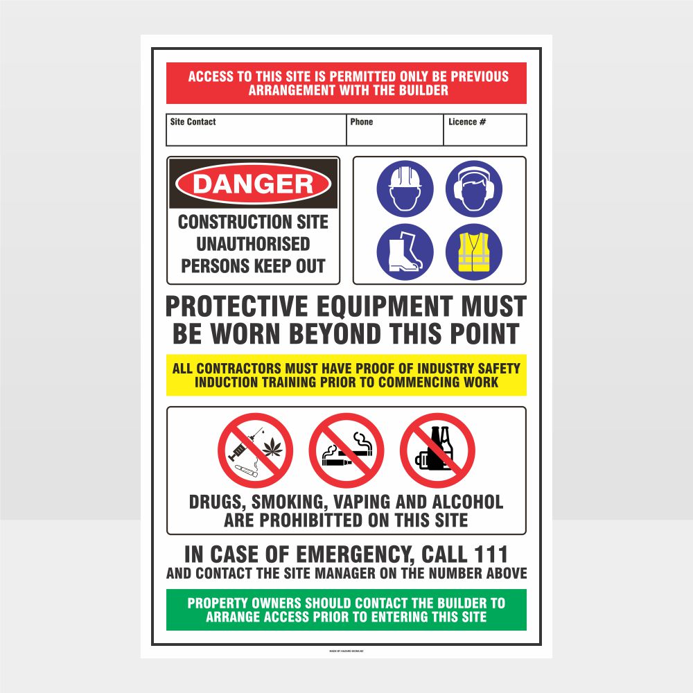 Customized Hazard Signs,Danger Unauthorised People Keep Out Sign