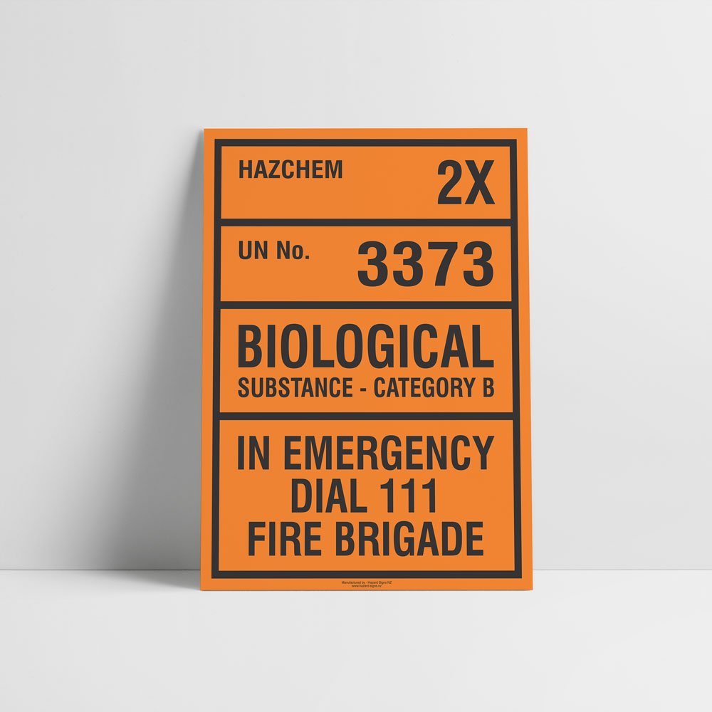 Custom Sign,Biological Substance Hazchem Sign