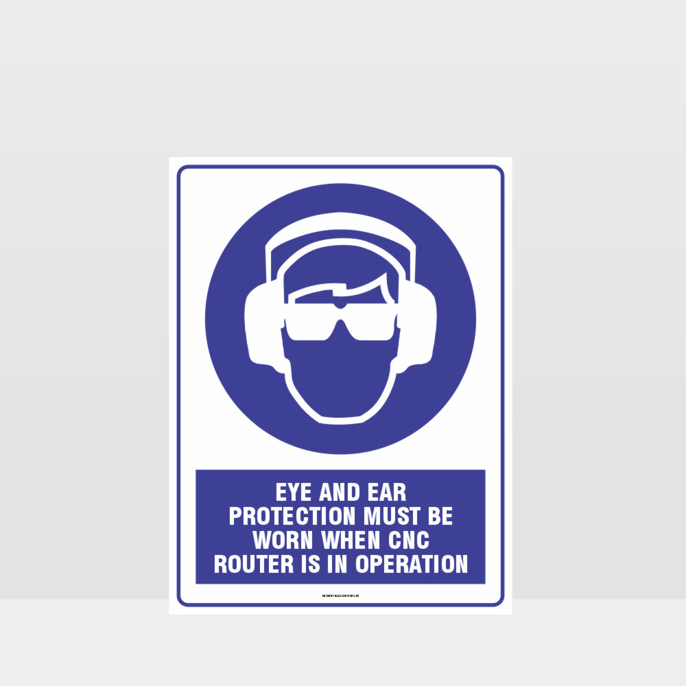 Custom Signs Personalized,Mandatory Eye And Ear Protection Sign