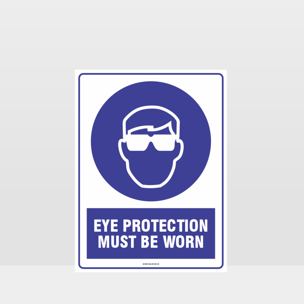 Customized Hazard Signs,Mandatory Eye Protection Must Be Worn Sign