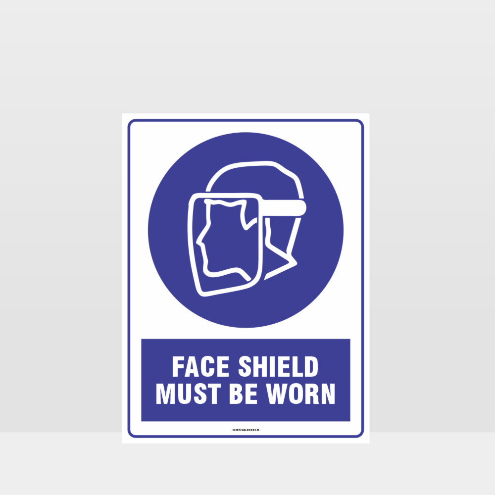 Custom Metal Sign,Mandatory Face Shield Must Be Worn Sign