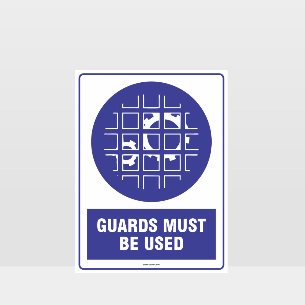 Custom Metal Sign,Mandatory Guards Must Be Used Sign