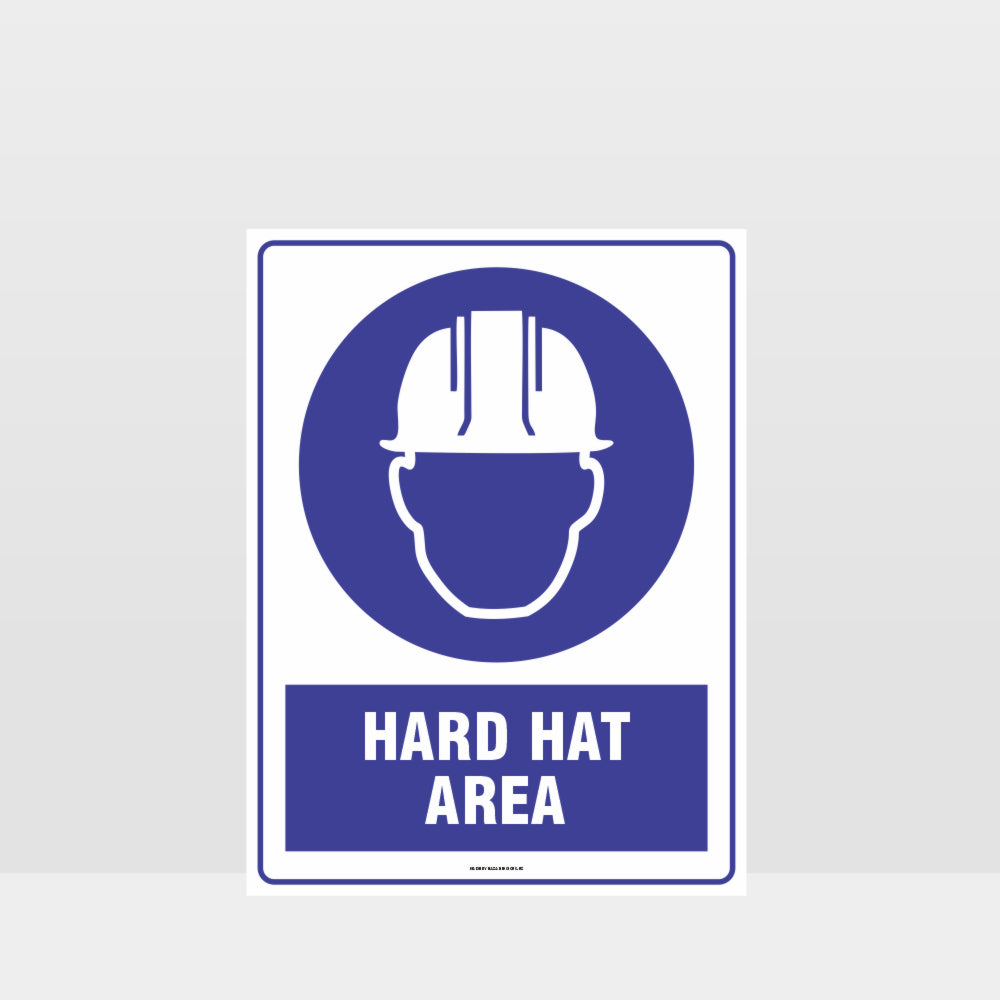 Custom Signs Outdoor Metal,Mandatory Hard Hat Area Sign