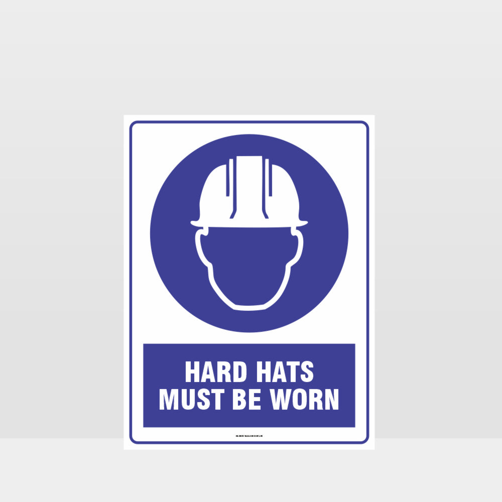 Custom Signs For Business,Mandatory Hard Hat Must Be Worn Sign