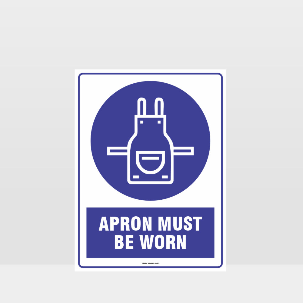 Custom Metal Sign,Mandatory Apron Must Be Worn Sign