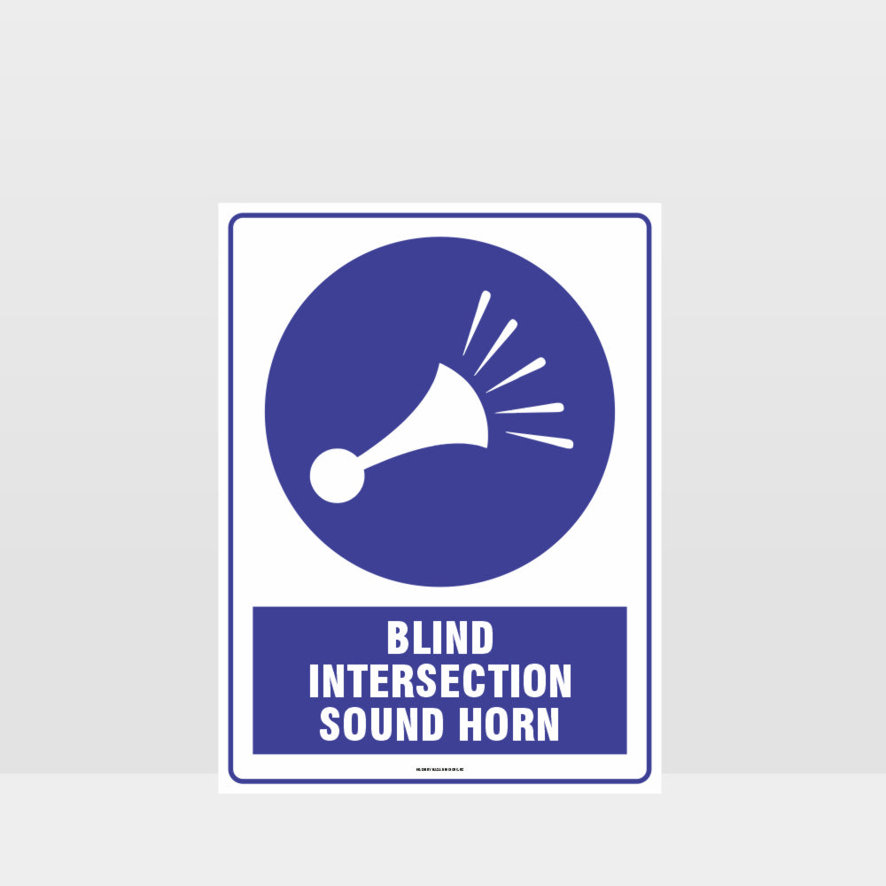 Custom Signs Outdoor Metal,Mandatory Blind Intersection Sound Horn Sign