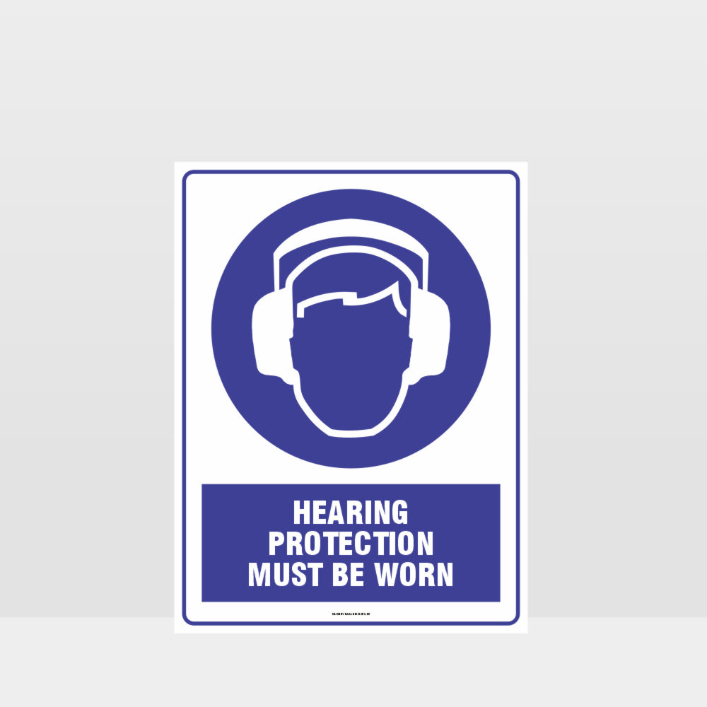 Custom Signs For Business,Mandatory Hearing Protection Must Be Worn Sign