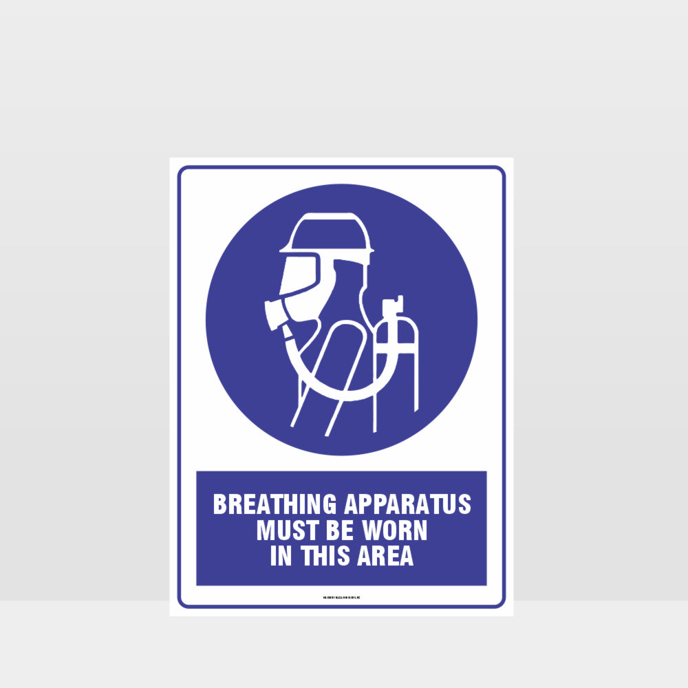Customized Hazard Signs,Mandatory Breathing Apparatus Must Be Worn Sign