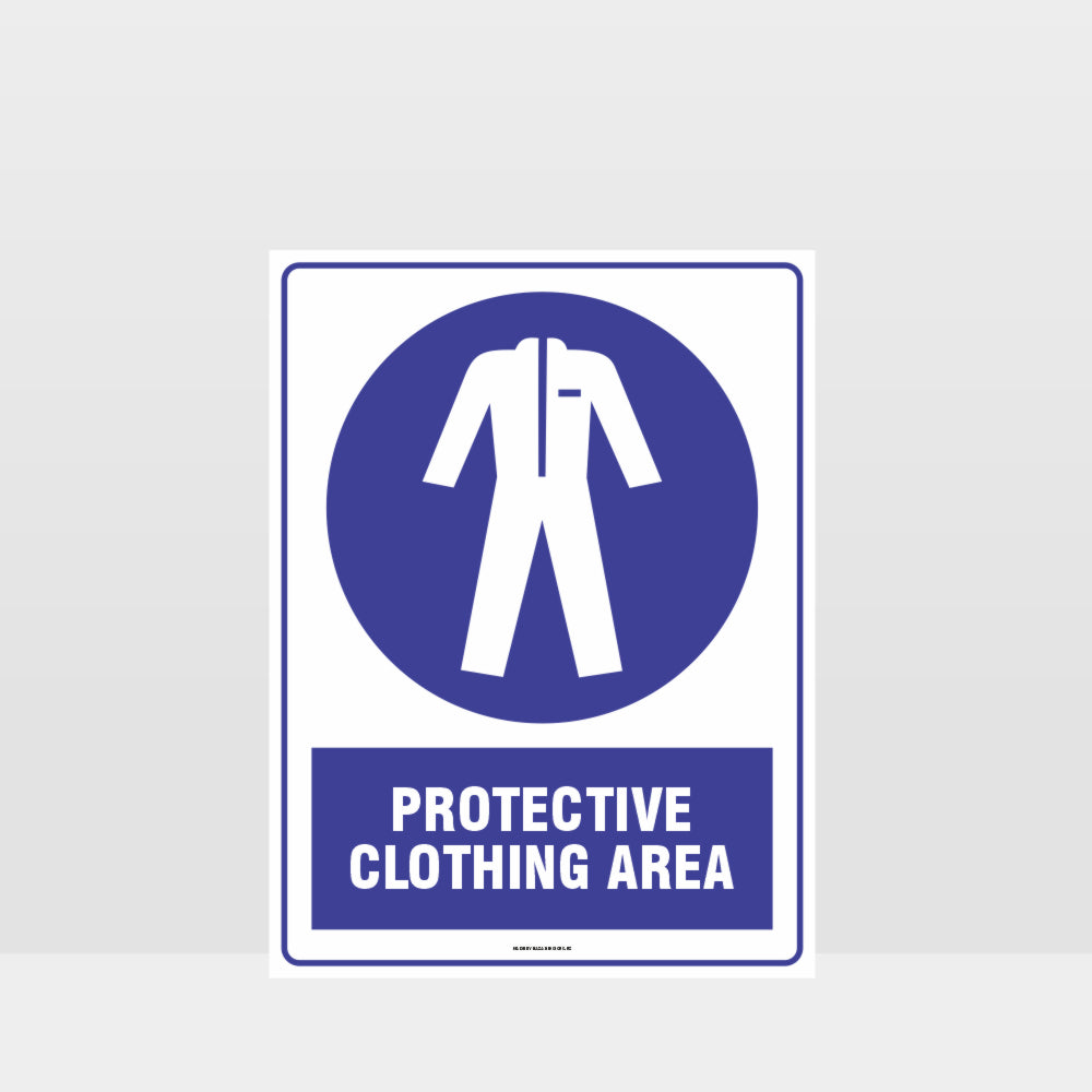 Customized Hazard Signs,Mandatory Protective Clothing Area Sign