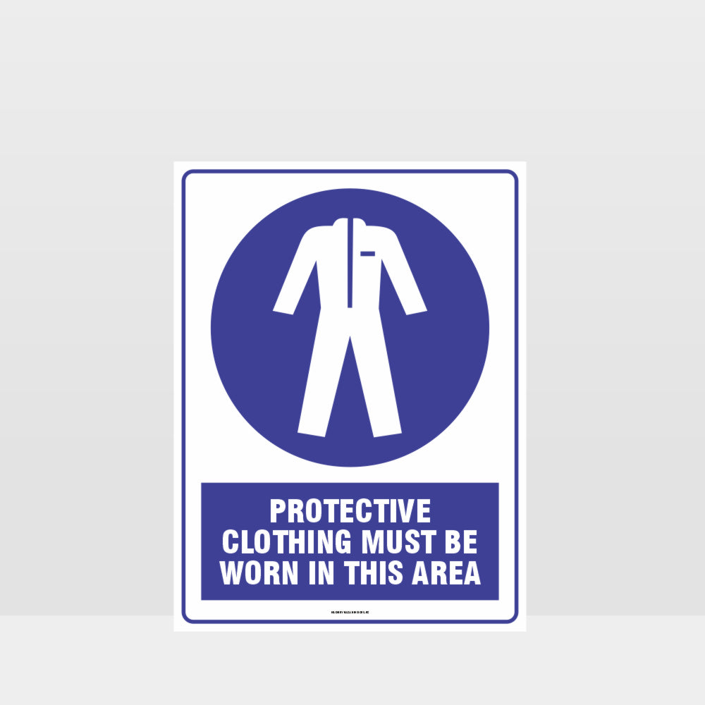 Custom Signs For Business,Mandatory Protective Clothing Must Be Worn In This Area Sign