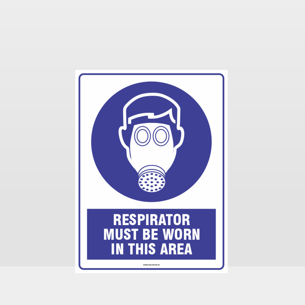 Custom Signs Outdoor Metal,Mandatory Respirator Must Be Worn In This Area Sign