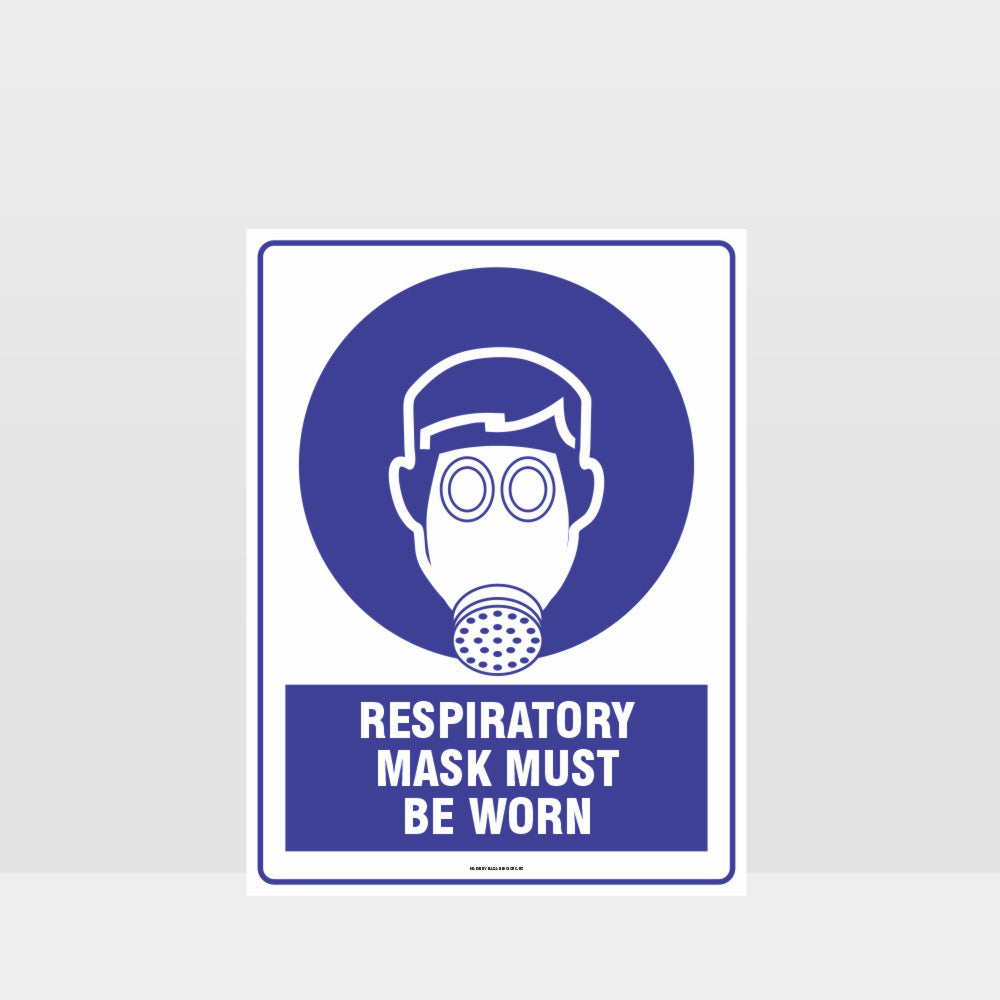 Custom Metal Sign,Mandatory Respiratory Mask Must Be Worn Sign