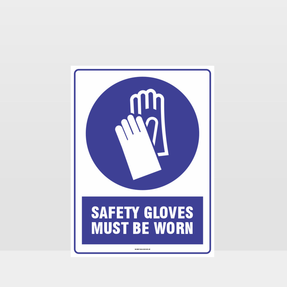Custom Signs Outdoor Metal,Mandatory Safety Gloves Must Be Worn Sign