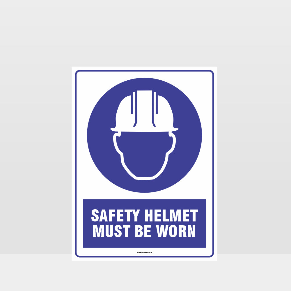 Custom Signs Personalized,Mandatory Safety Helmet Must Be Worn Sign