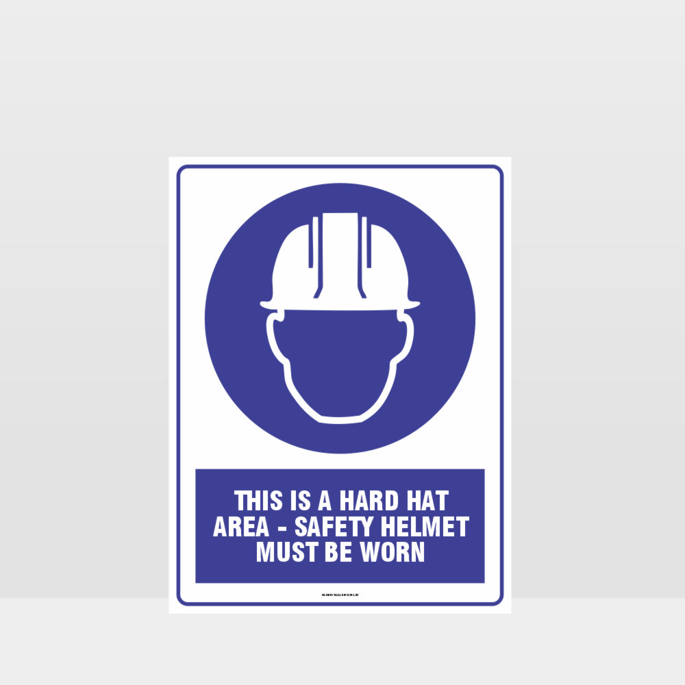 Custom Yard Signs,Mandatory This Is A Hard Hat Area Sign