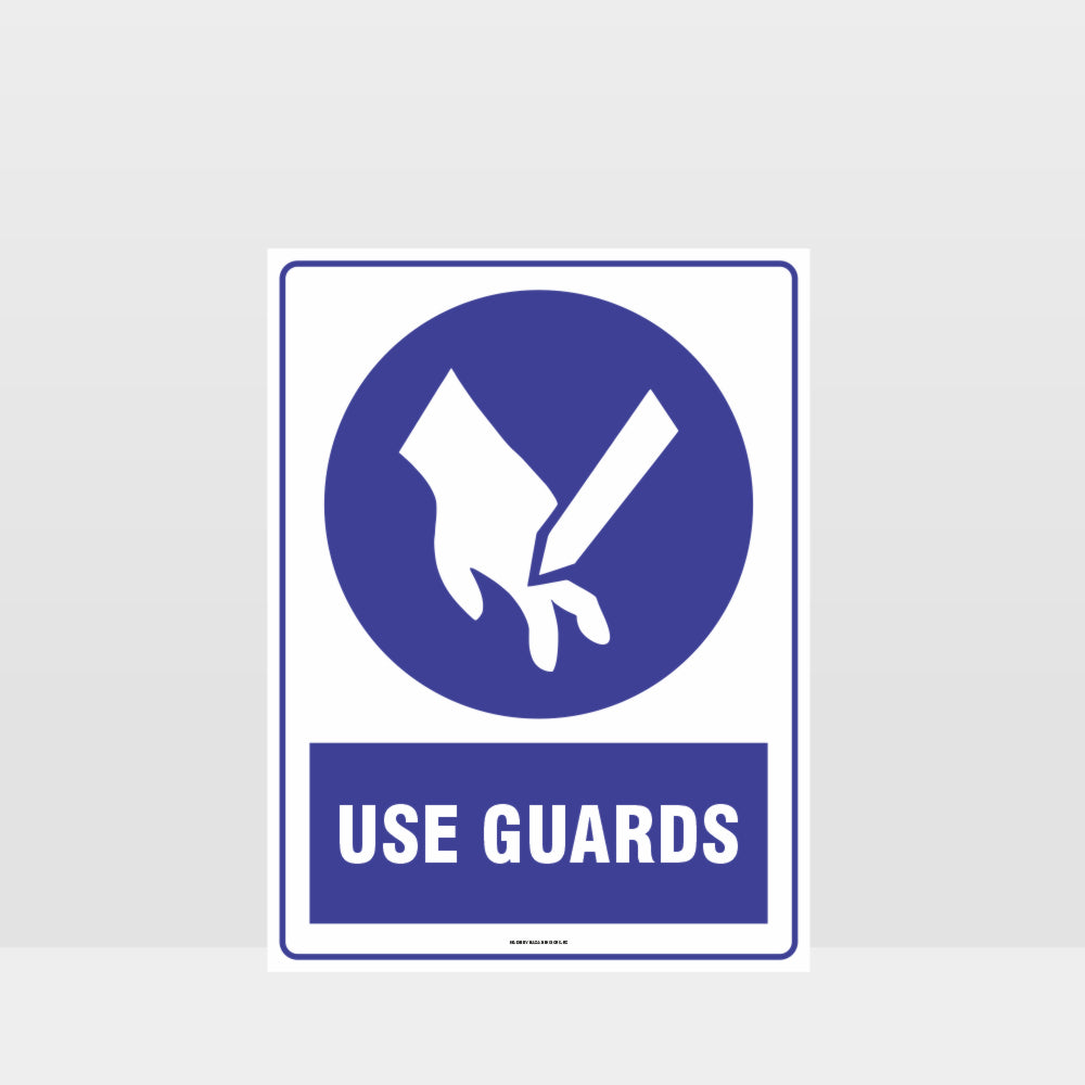 Customized Safety Signs,Mandatory Use Guards Sign