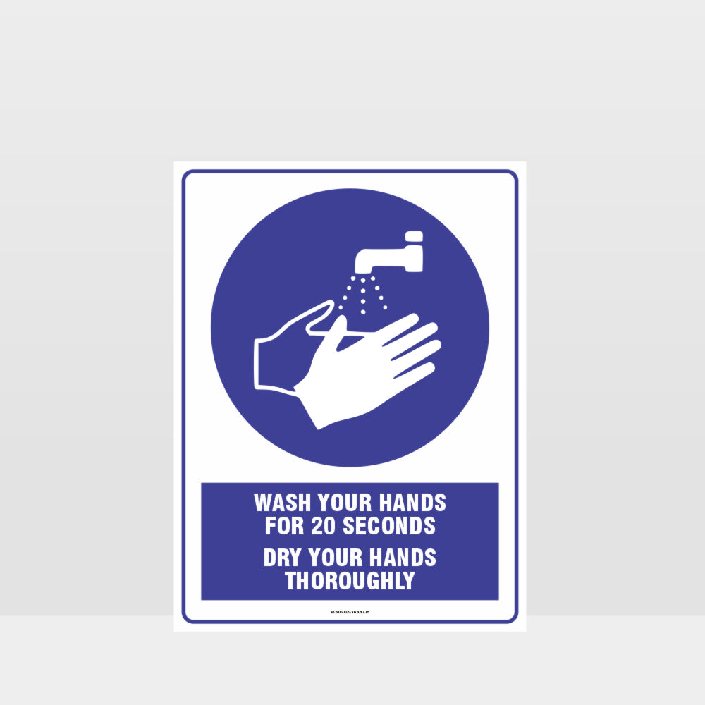 Custom Signs Personalized,Mandatory Wash Your Hands For 20 Seconds Sign