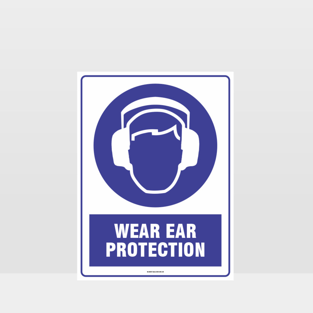 Custom Metal Sign,Mandatory Wear Ear Protection Sign