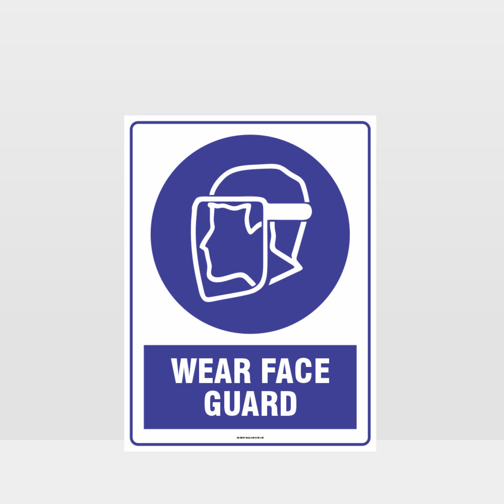 Custom Signs Personalized,Mandatory Wear Face Guard Sign