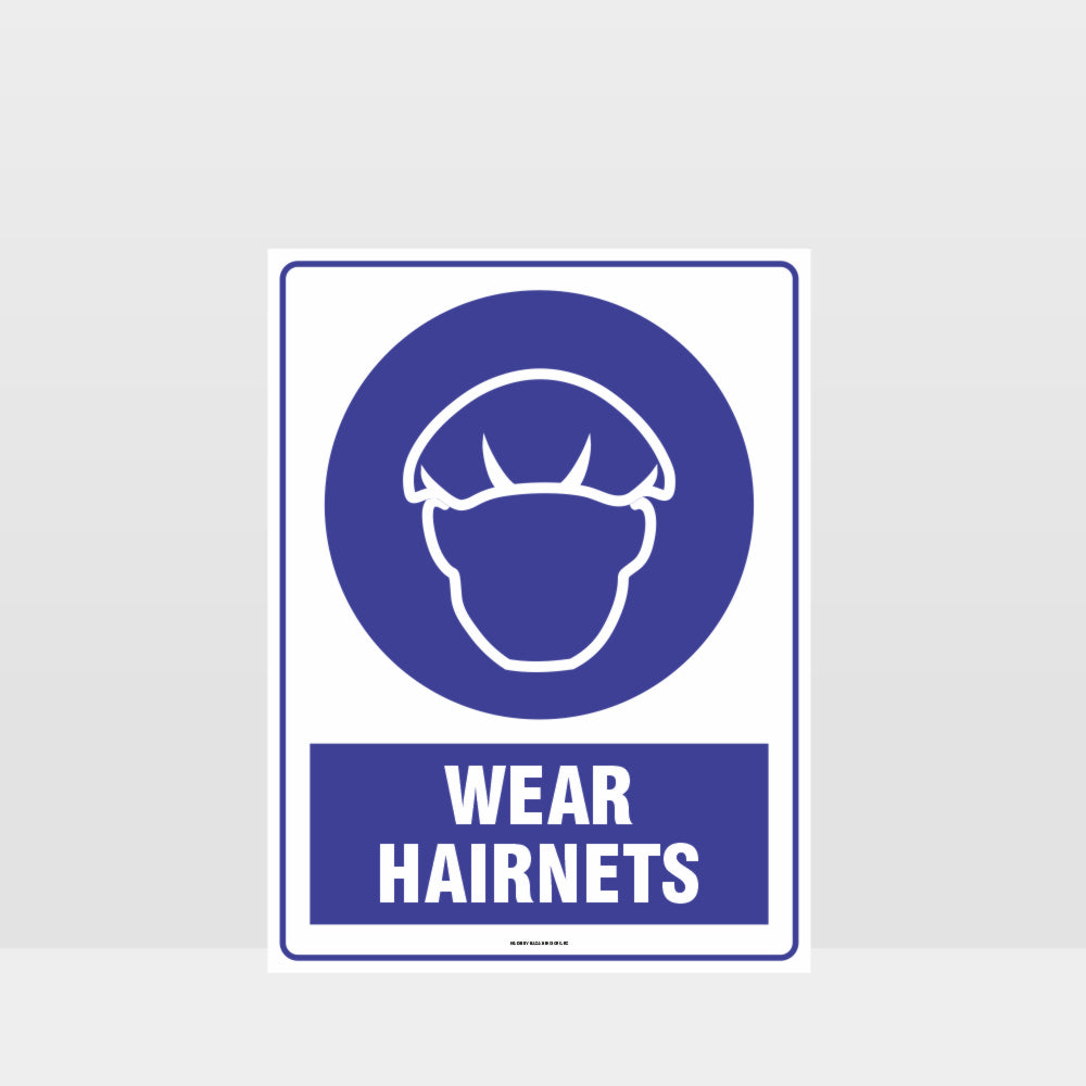 Custom Signs For Business,Mandatory Wear Hairnets Sign