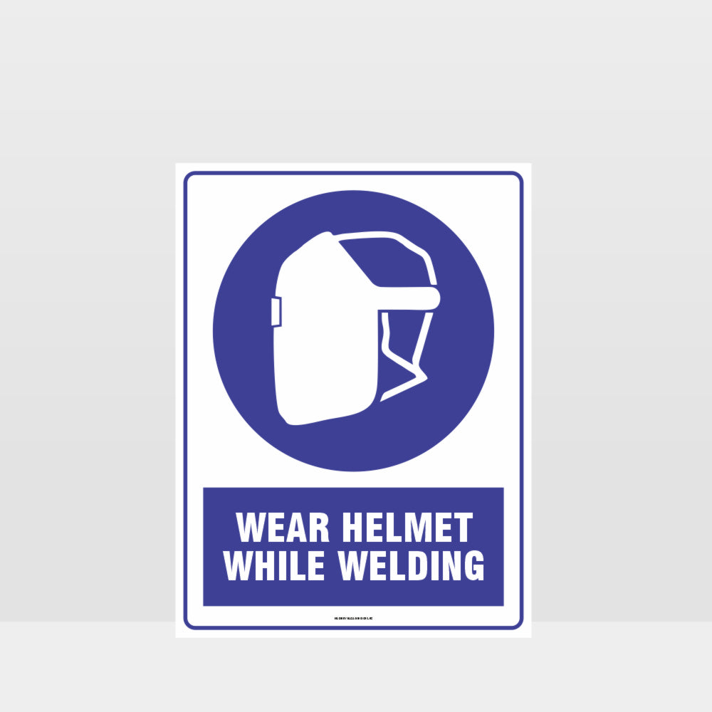 Custom Signs Outdoor Metal,Mandatory Wear Helmets While Welding Sign
