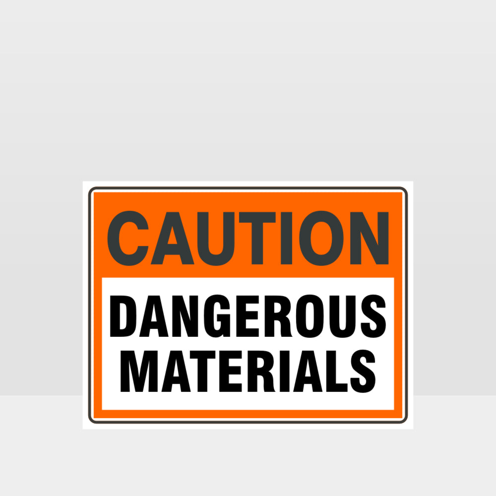 Custom Sign,Caution Dangerous Materials Sign