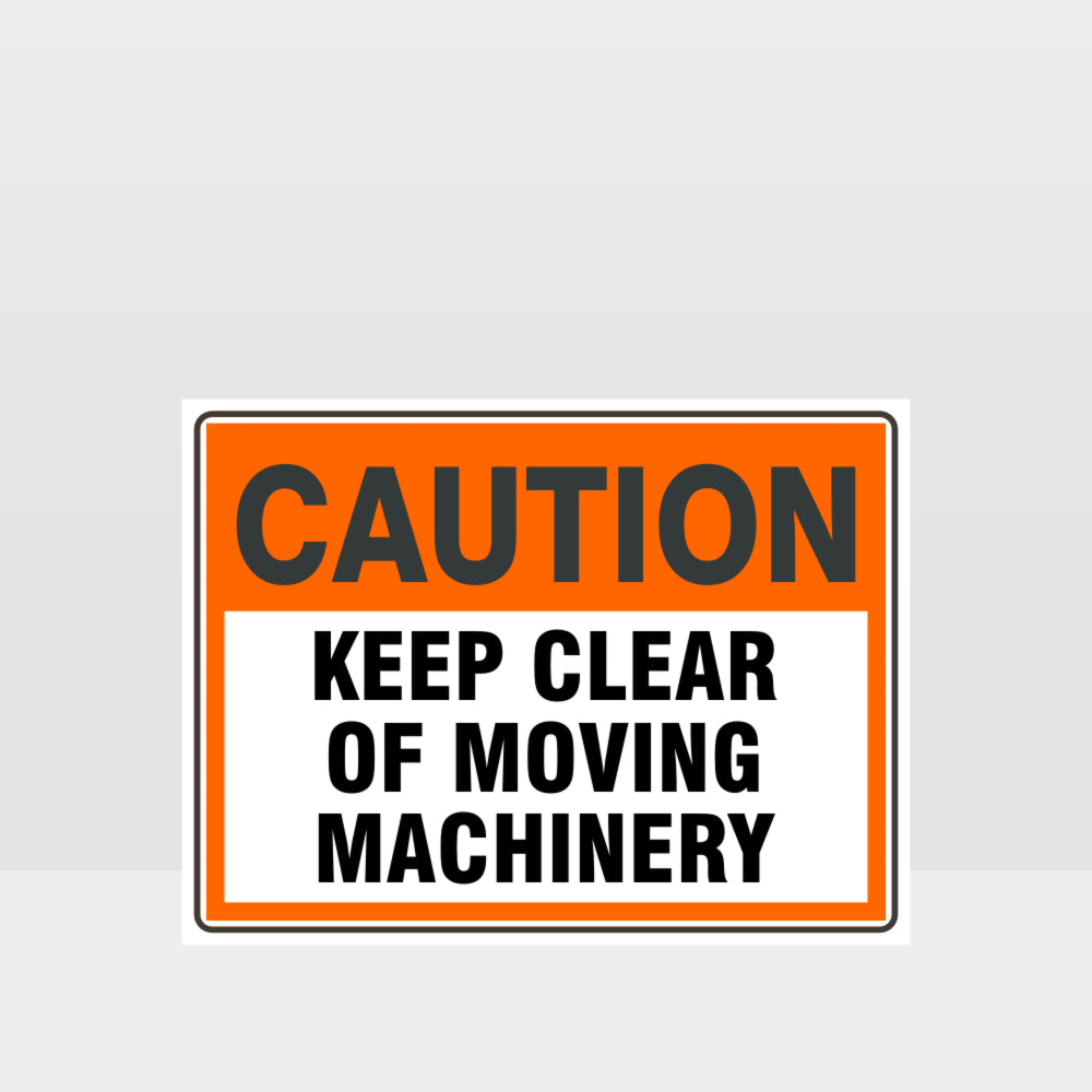 Custom Gate Signs,Caution Keep Clear Of Moving Machinery Sign