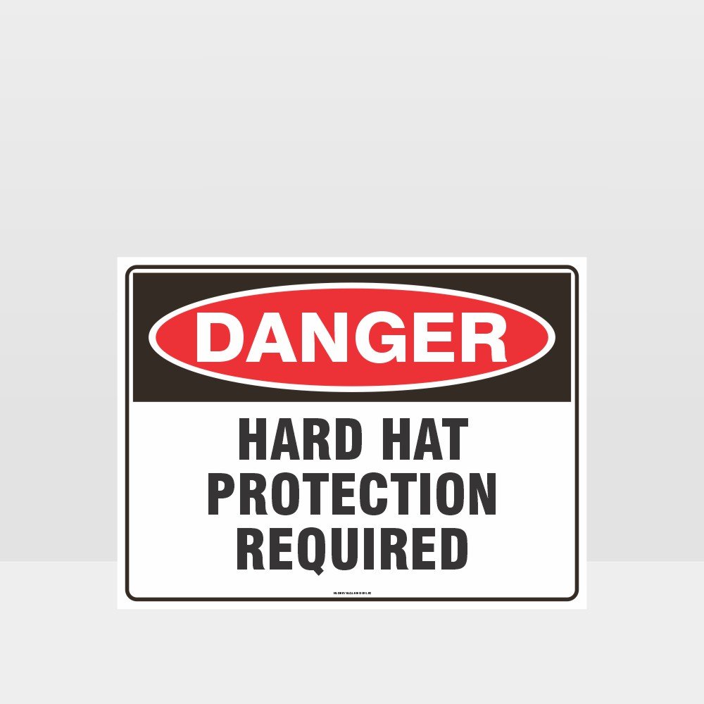 Custom Gate Signs,Danger Hard Hat Protection Required Sign