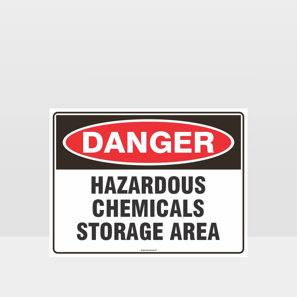 Custom Signs Outdoor Metal,Danger Hazardous Chemicals Storage Area Sign