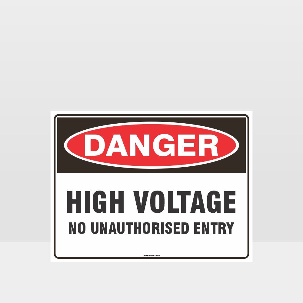 Custom Signs Personalized,Danger High Voltage No Unauthorised Entry Sign