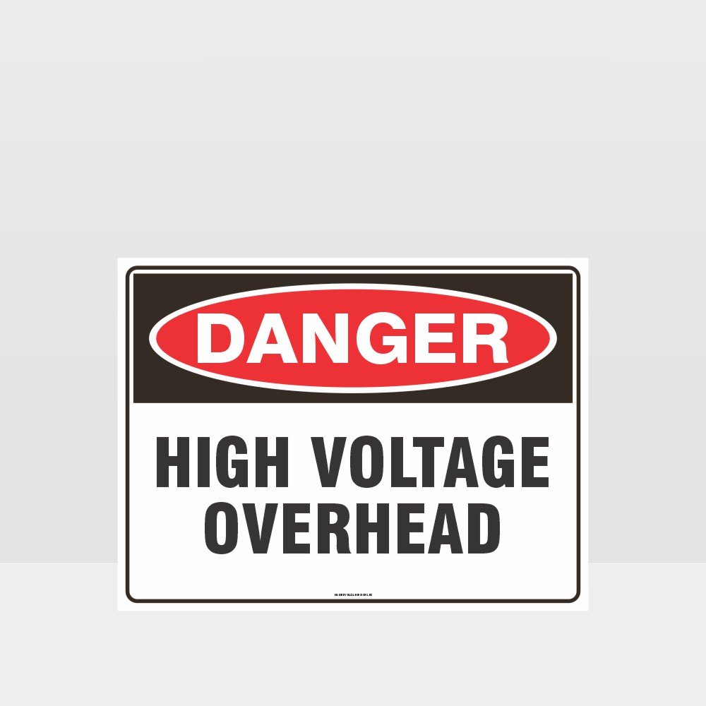 Custom Sign,Danger High Voltage Overhead Sign