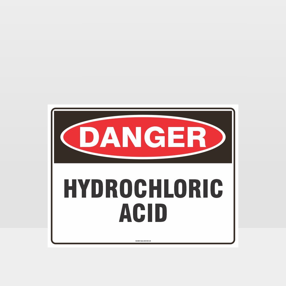 Customized Hazard Signs,Danger Hydrochloric Acid Sign