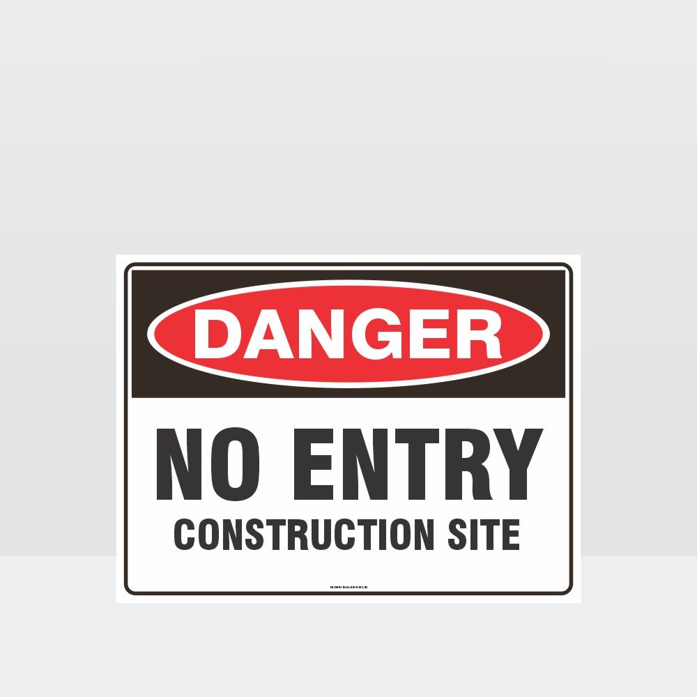 Custom Sign,Danger No Entry Construction Site Sign