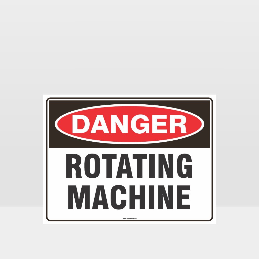 Customized Hazard Signs,Danger Rotating Machine Sign