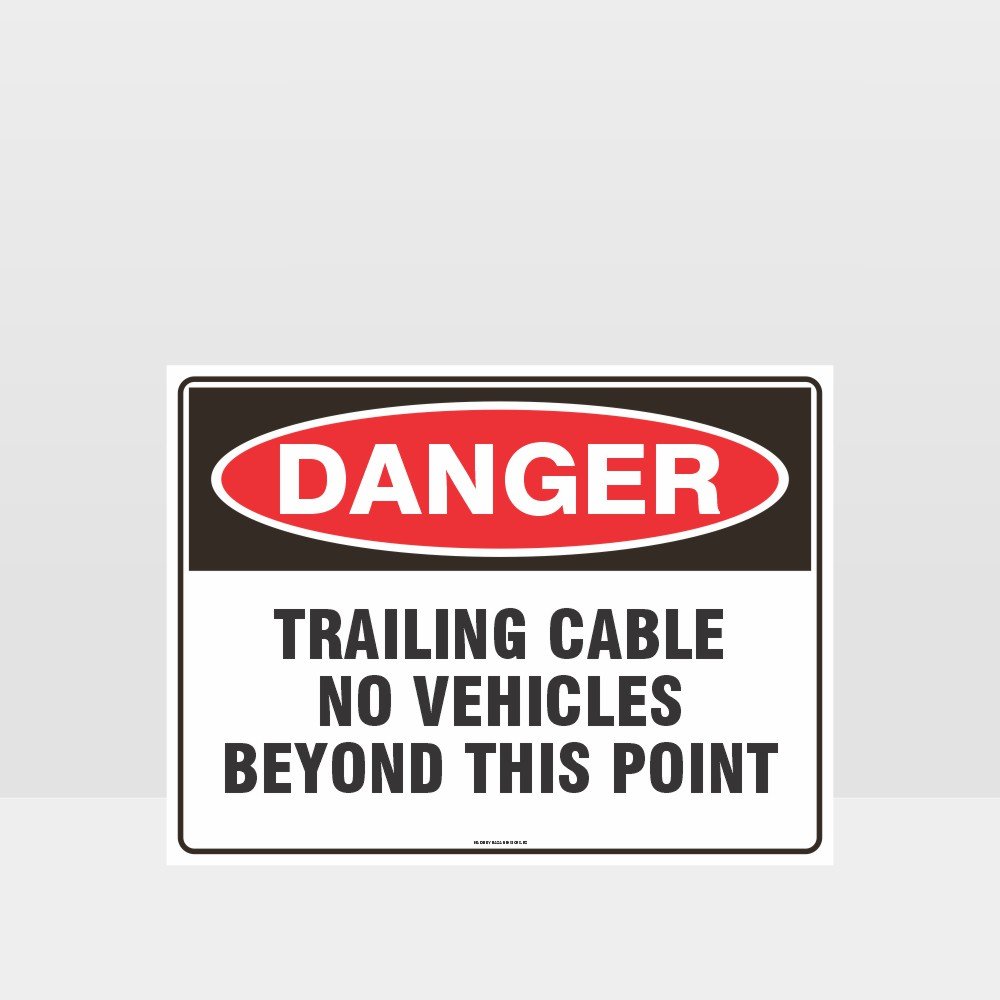 Custom Signs Outdoor Metal,Danger Trailing Cable No Vehicles Sign