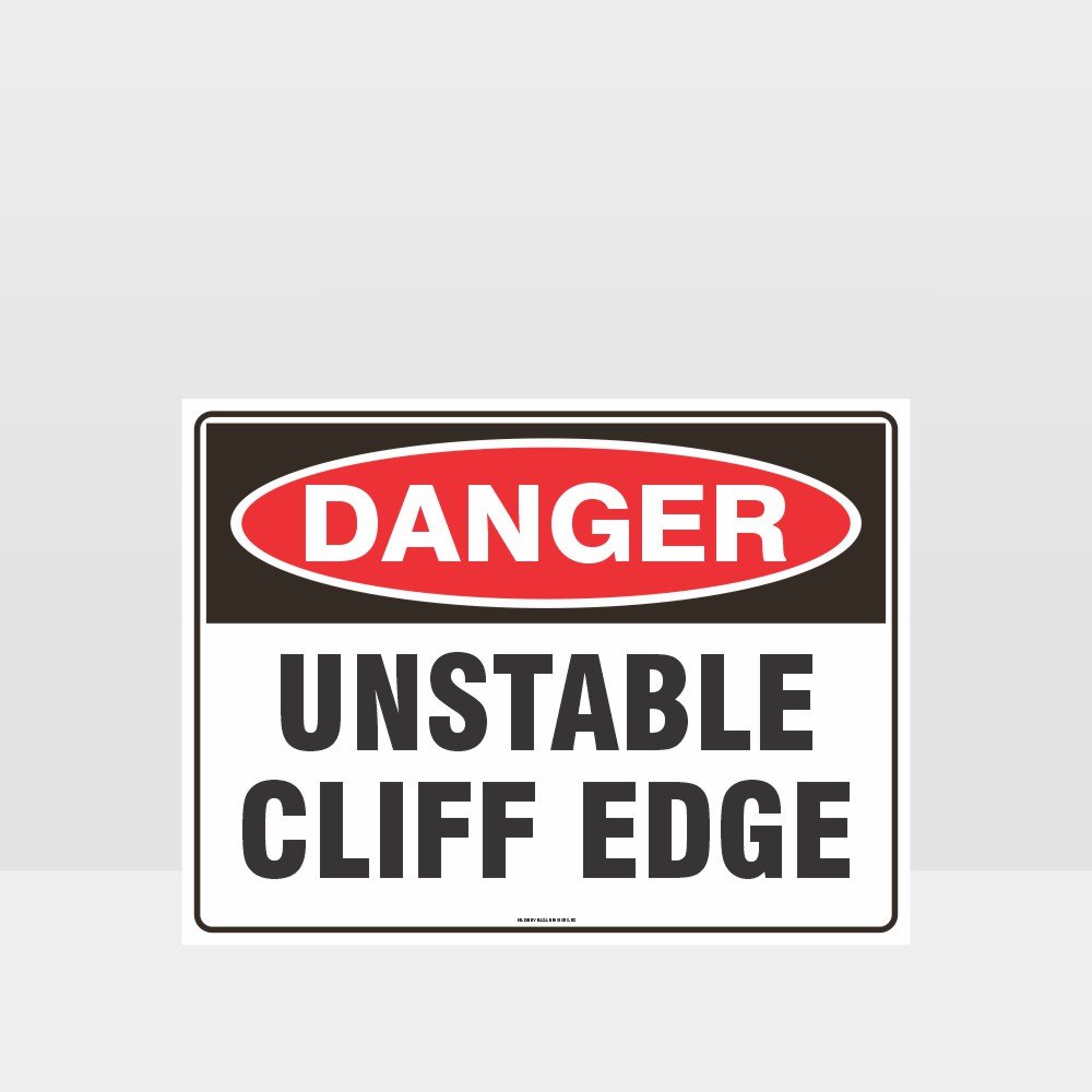 Custom Signs Outdoor Metal,Danger Unstable Cliff Edge Sign