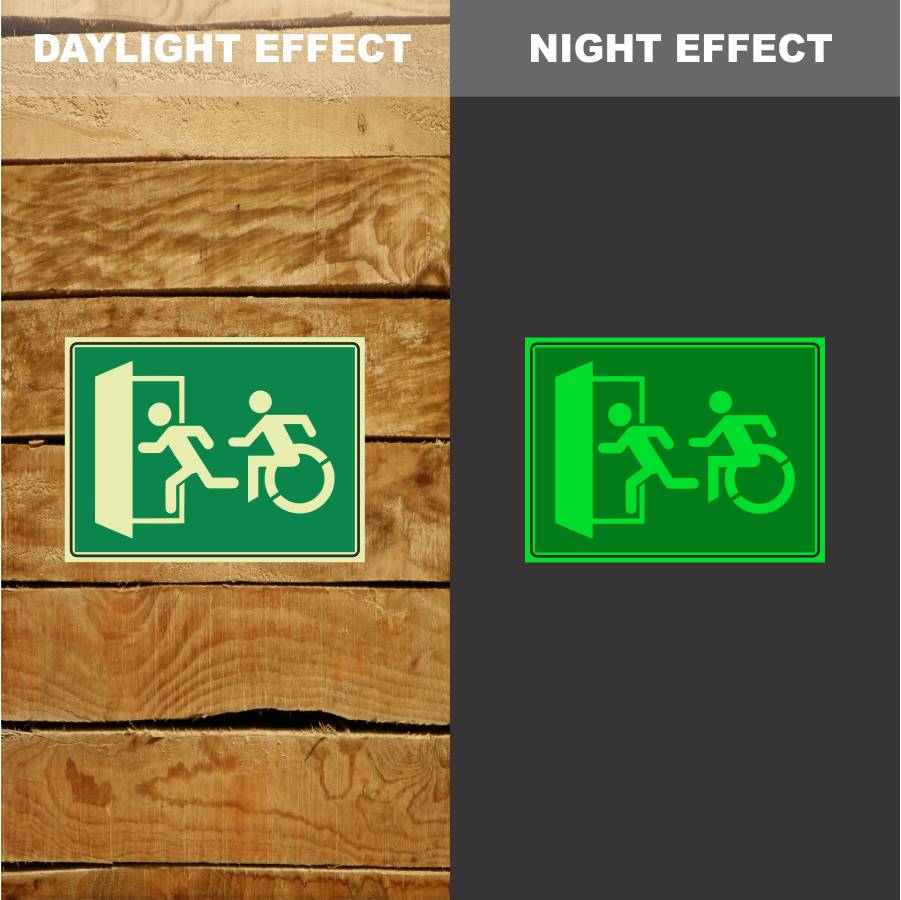 Custom Signs For Business,Photoluminescent Emergency Exit Left Sign