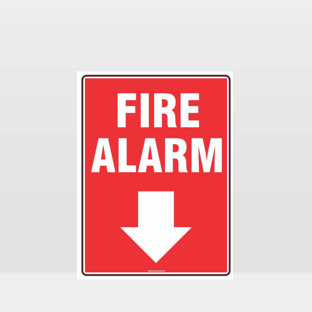 Custom Signs Personalized,Fire Alarm Down Arrow Sign