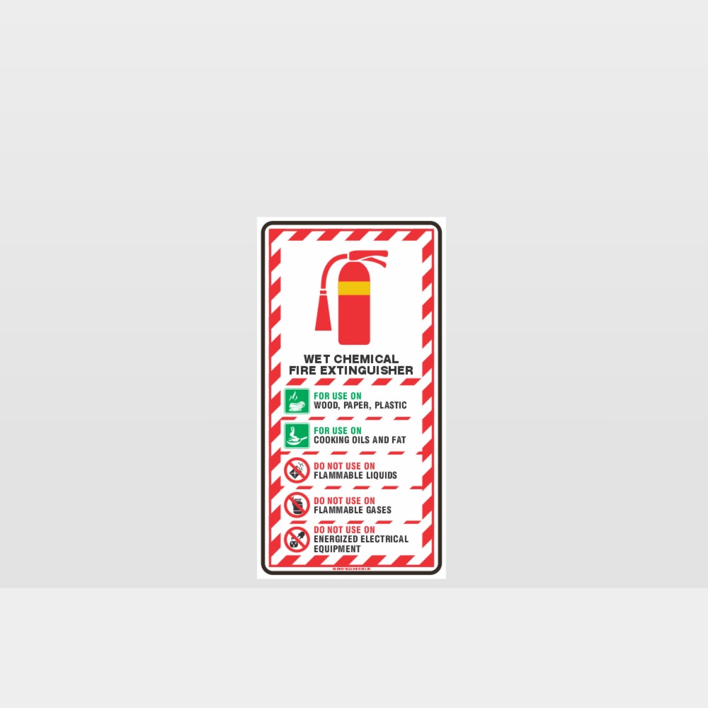 Custom Signs Personalized,Wet Chemical Fire Extinguisher Sign