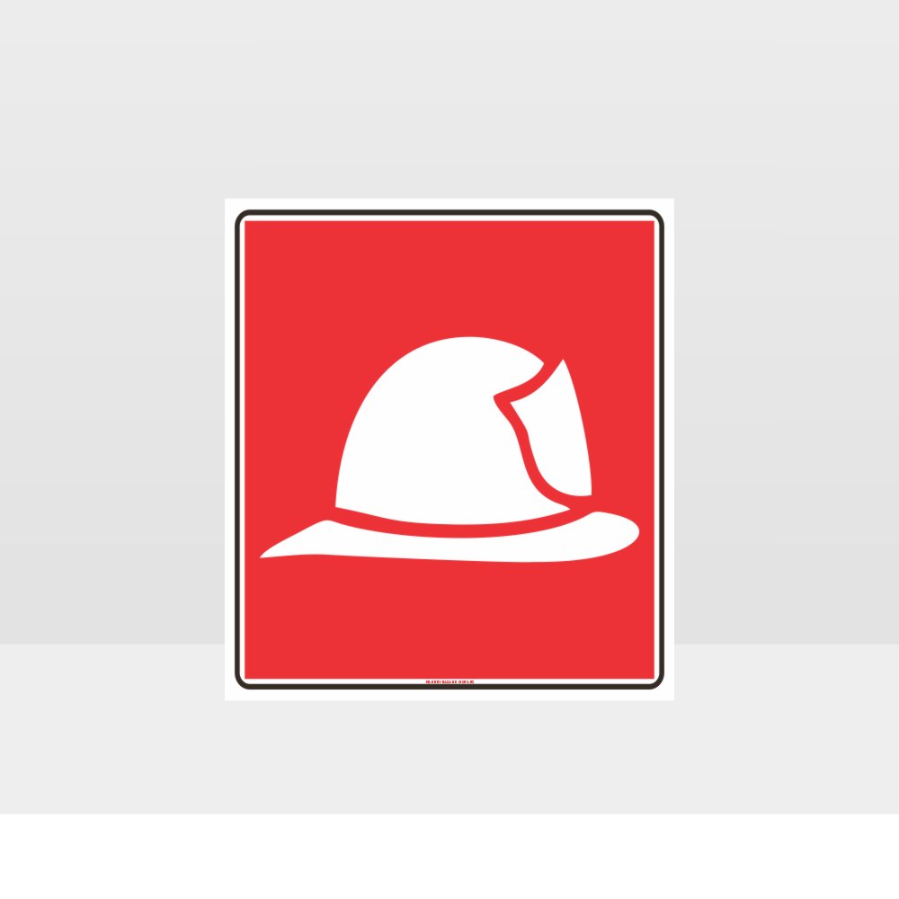 Customized Safety Signs,Fire Hat Symbol Sign (Square)