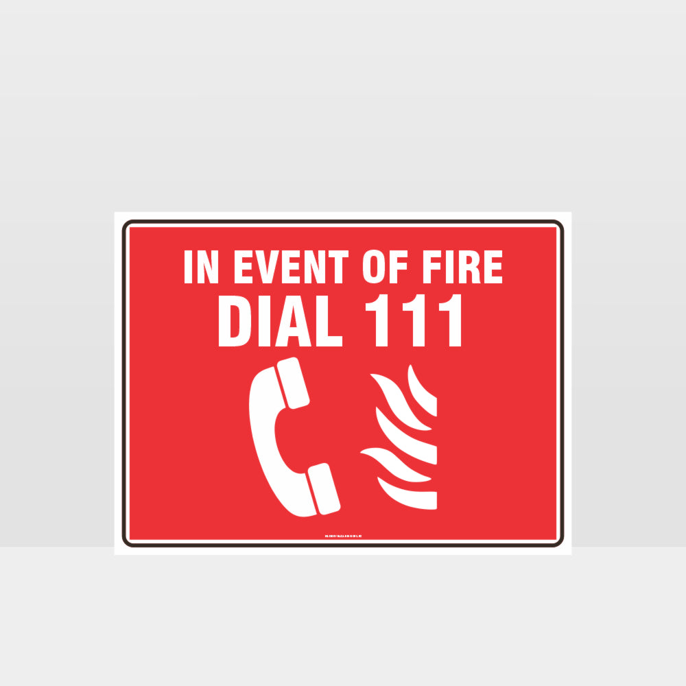 Custom Signs Personalized,Dial 111 Fire Sign (Landscape)