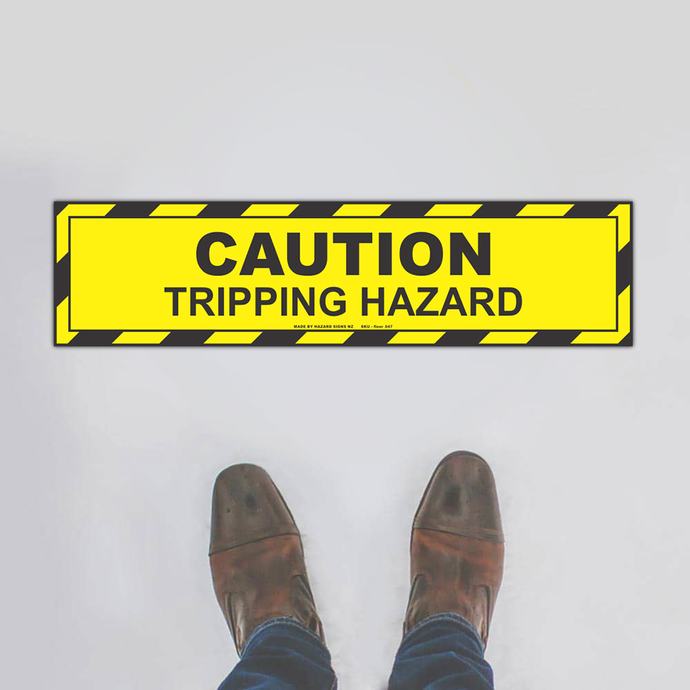 Custom Signs Outdoor Metal,Caution Tripping Hazard Floor Sign (Rectangle)