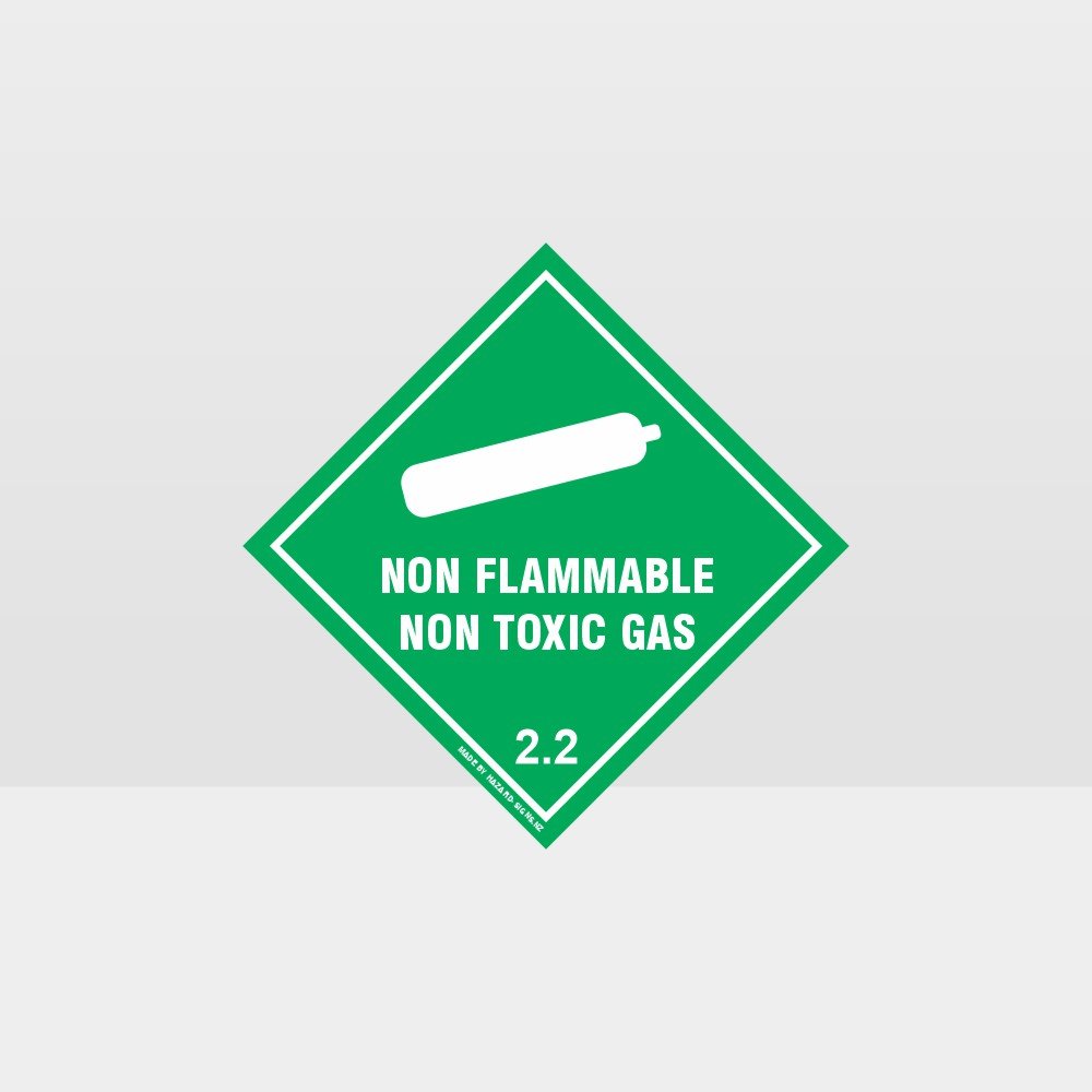 Custom Signs Personalized,Class 2.2 Non-Flammable Non-Toxic Gas Sign