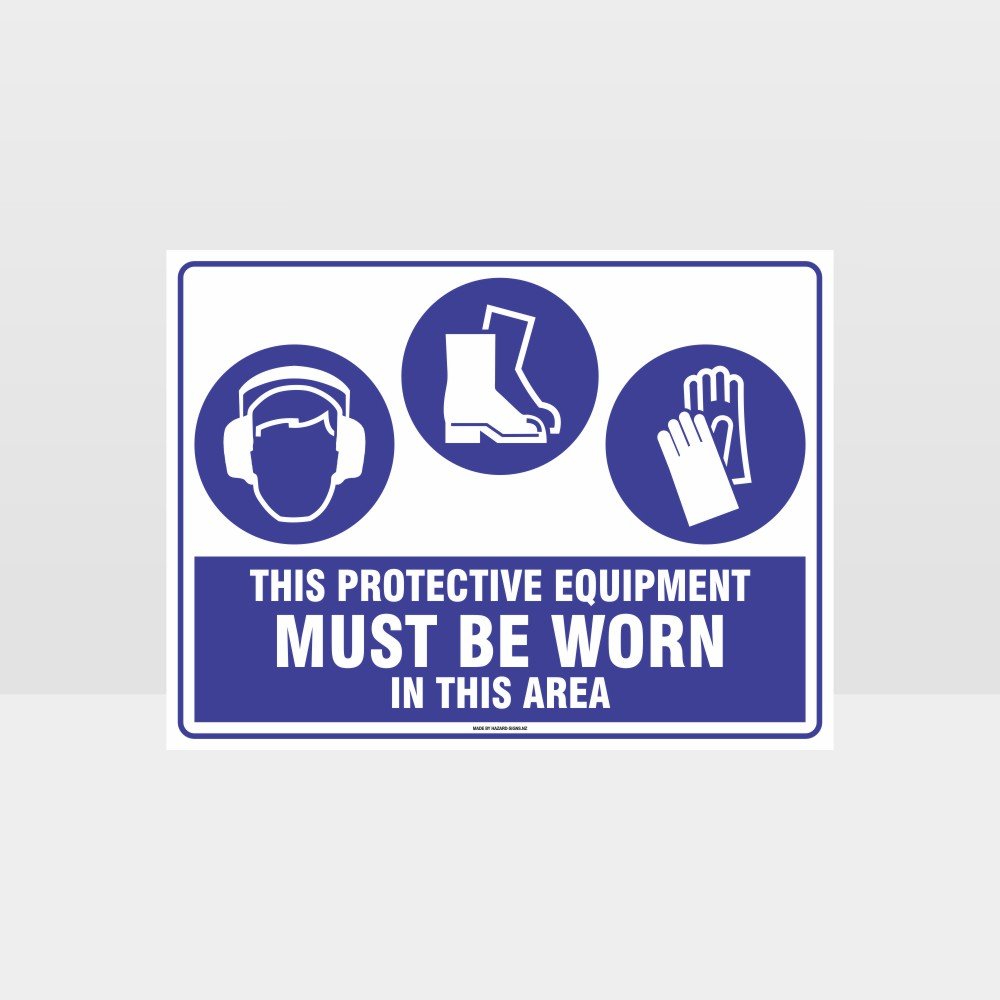 Custom Metal Sign,This Equipment Must Be Worn Sign E+F+G