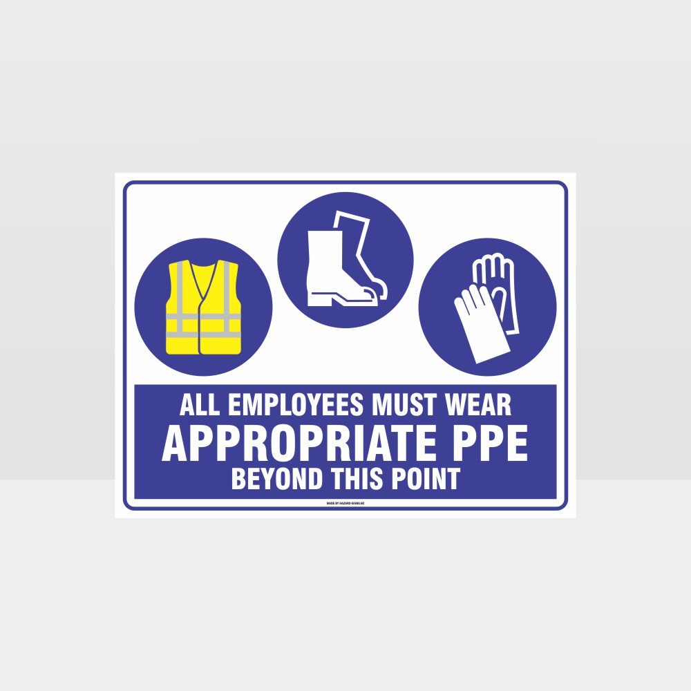 Custom Signs Outdoor Metal,Appropriate Ppe Beyond This Point Hi+F+G