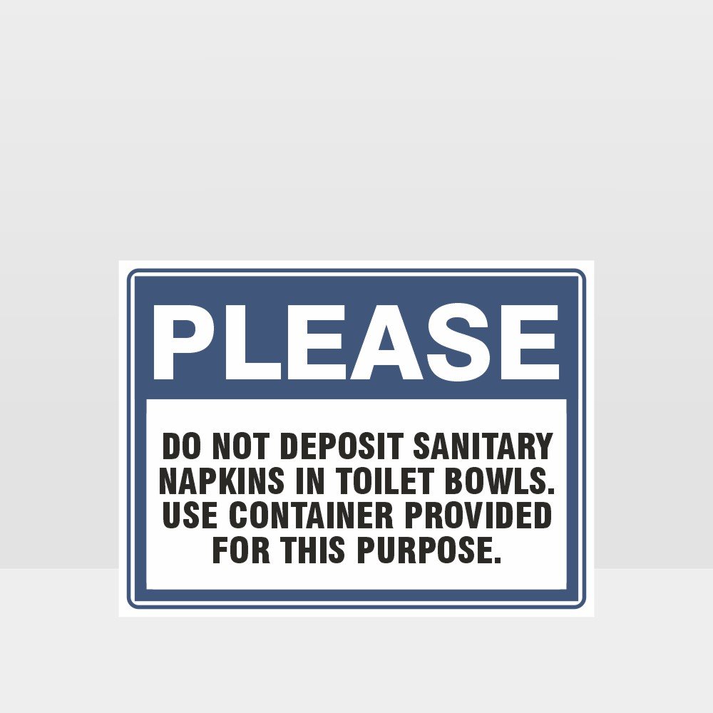Customized Hazard Signs,Do Not Deposit Sanitary Napkins In Toilet Bowls Sign