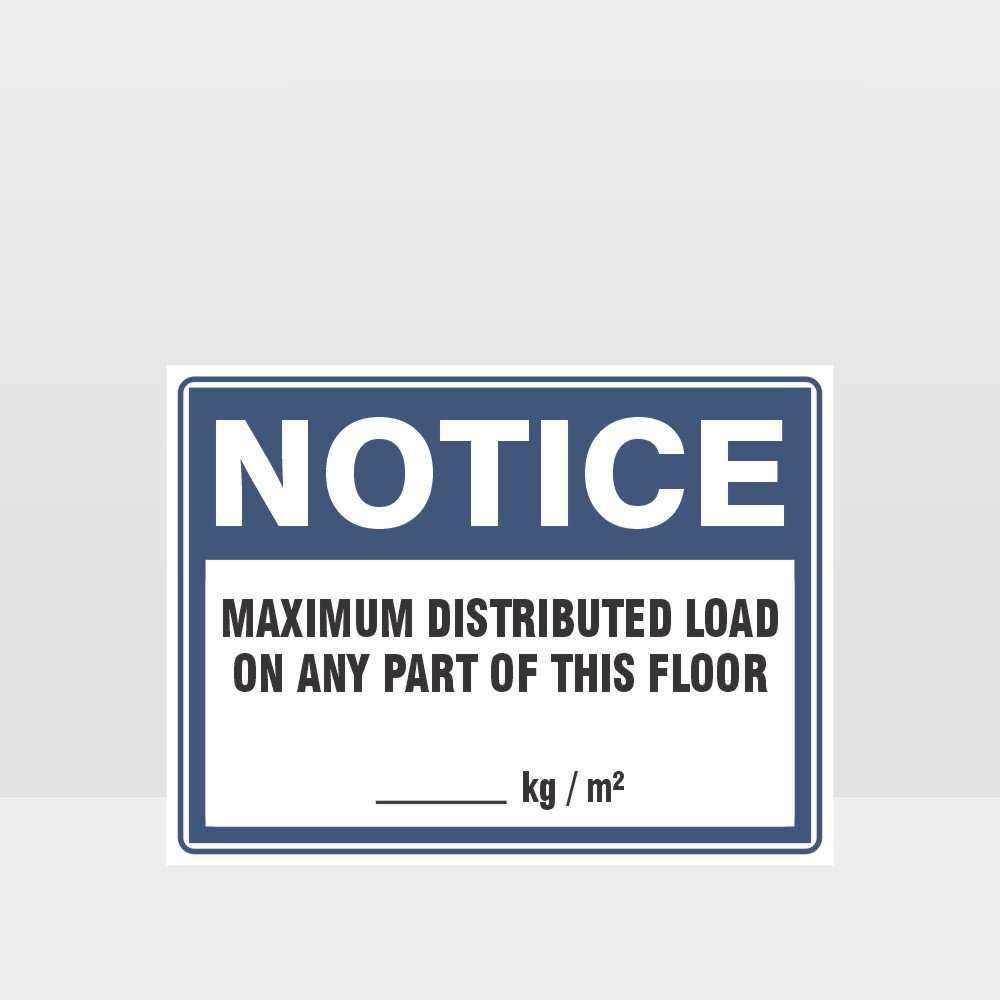 Custom Signs Outdoor Metal,Maximum Distributed Load Sign