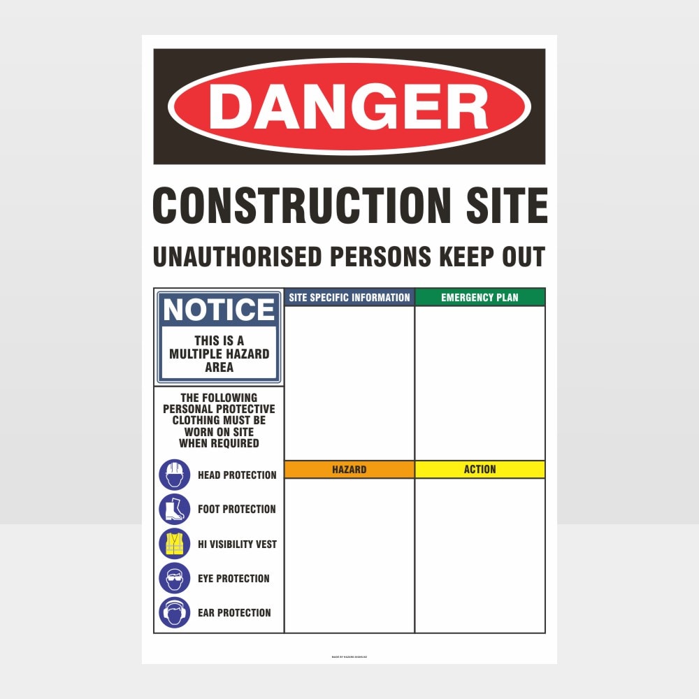 Customized Safety Signs,Danger Construction Site