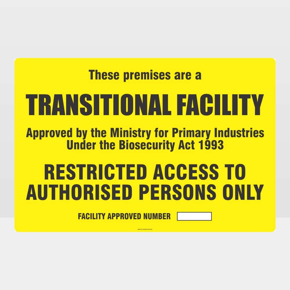 Customized Hazard Signs,Transitional Facility Sign