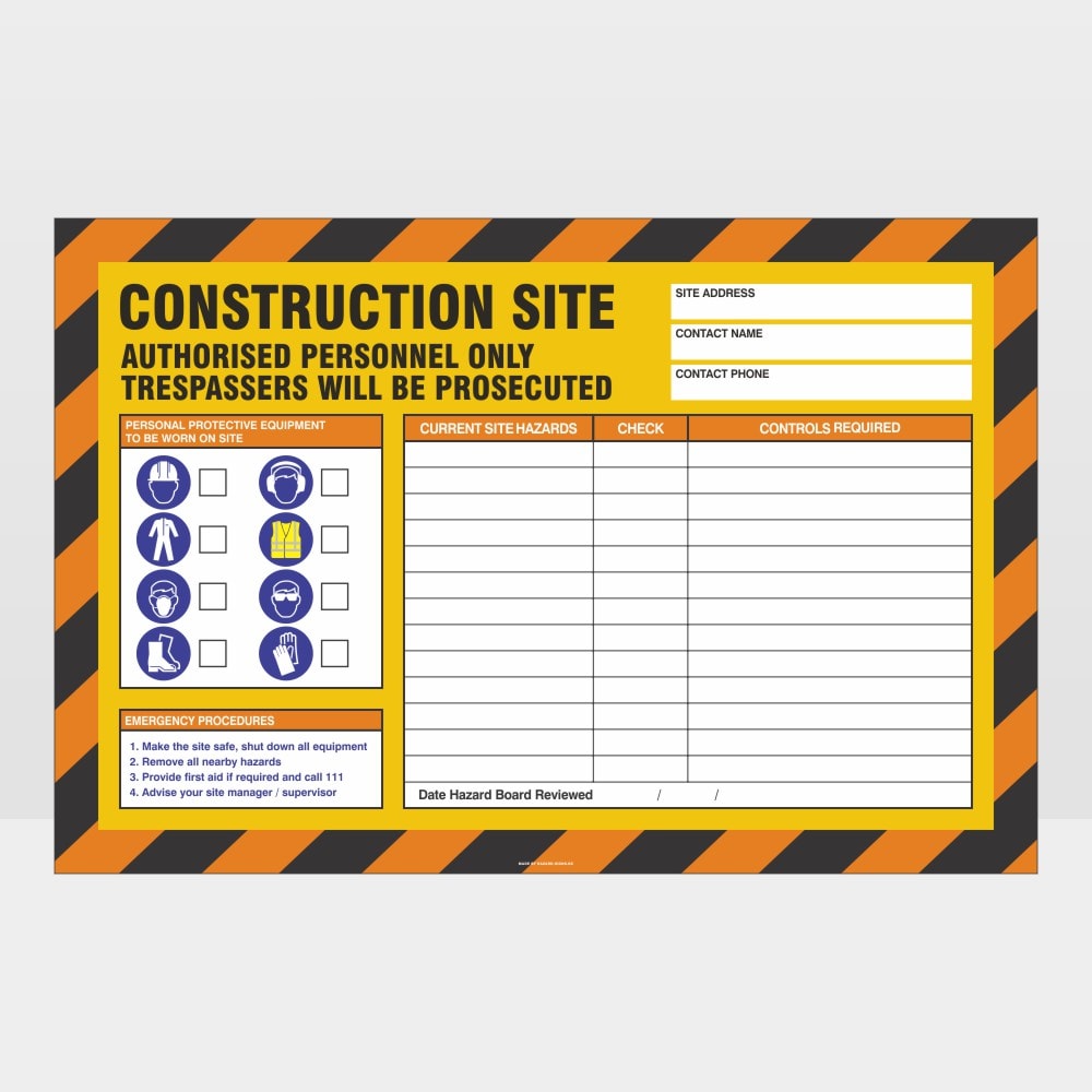 Customized Safety Signs,Construction Site Authorised Personnel Only Sign